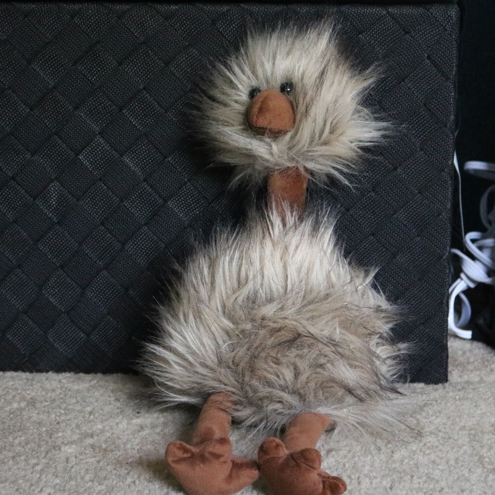 Fuzzy cute ostrich plush